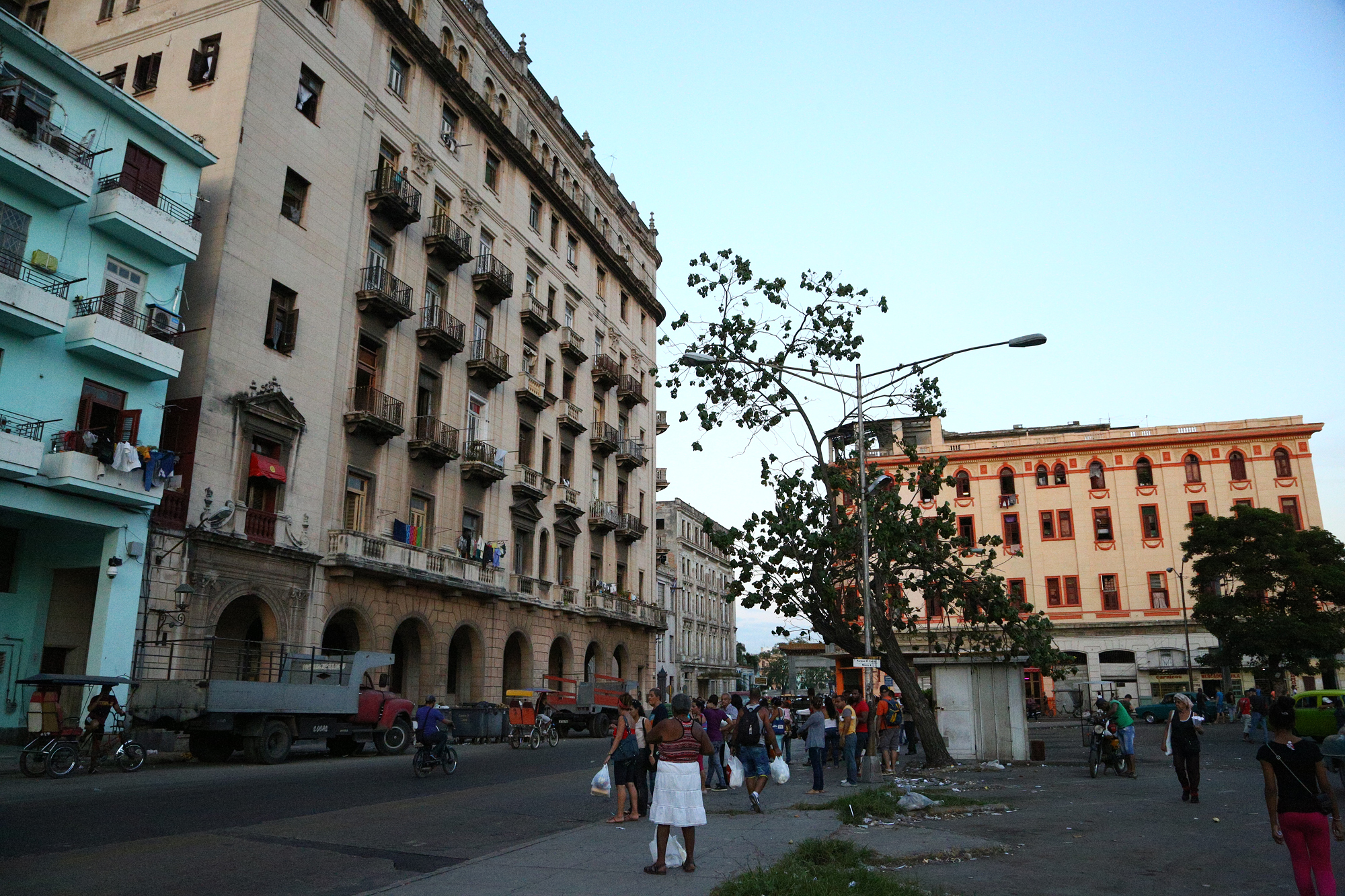 Bus stop in Chinatown, Havana, Cuba
